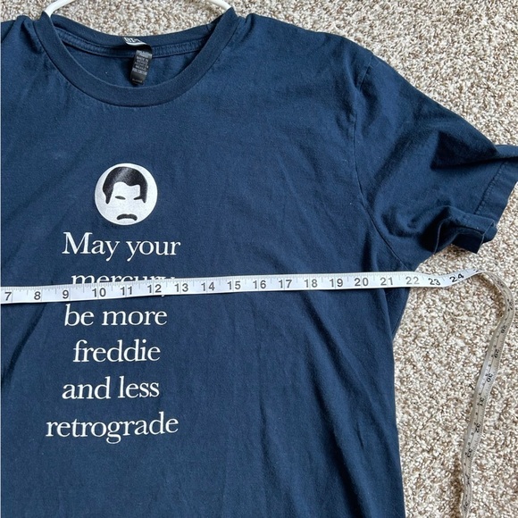 Blue Freddie Mercury Retrograde Short Sleeve T-Shirt Casual Comfy Funny XL - Picture 6 of 6